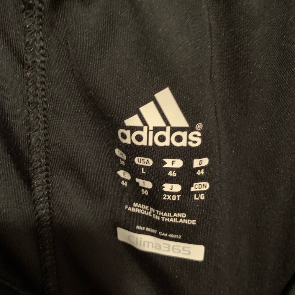 Adidas Clima 365 Capri Pant Blk/Wht Size L - Picture 3 of 6